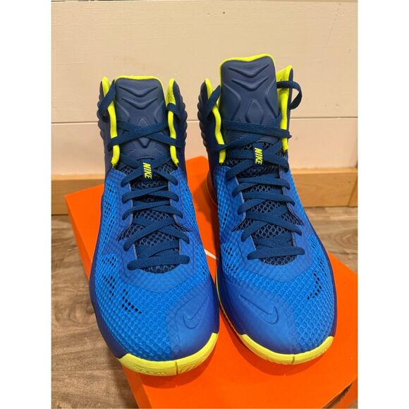 Nike Zoom Hyperfuse 2014 Gym Blue Volt Photo Blue Size 13 NEW - Picture 2 of 7